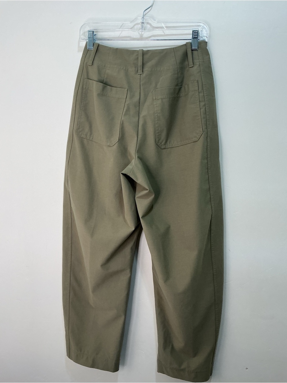 Athleta Skyline olive high-rise barrel leg pants Sz4 - Picture 6 of 8